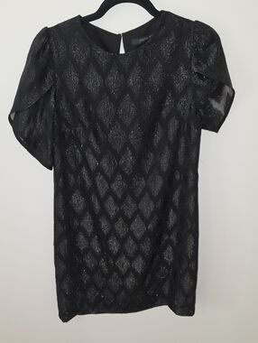 Cynthia Steffe Black Shimmer Mini Dress